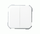 Grupo de 2 conmutadores 10 AX 250V~ con sistema de embornamiento rápido blanco Simon 31