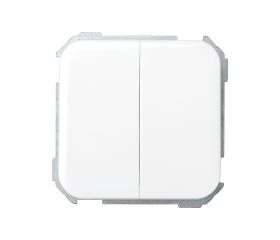 Grupo de 2 conmutadores 10 AX 250V~ con sistema de embornamiento rápido blanco Simon 31