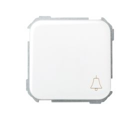 Pulsador con grabado campana 10 A 250V~ y sistema de embornamiento rápido blanco Simon 31