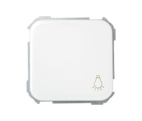 Pulsador con grabado luz 10 A 250V~ y sistema de embornamiento rápido blanco Simon 31