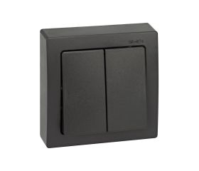 Grupo de 2 interruptores 10 AX 250V~ con sistema de embornamiento a tornillo Simon 73