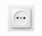 Base de enchufe bipolar monobloc 16 A 250V~ con dispositivo seguridad y embornamiento a tornillo blanco Simon 73 Loft