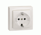 Base de enchufe schuko monobloc 16 A 250V~ con dispositivo seguridad y embornamiento a tornillo blanco Simon 73 Loft