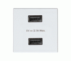 TOMA 2 CARGADOR USB 2.1A BLANCO