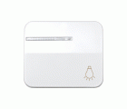 Tecla individual con visor y grabado luz para pulsador blanco Simon 75