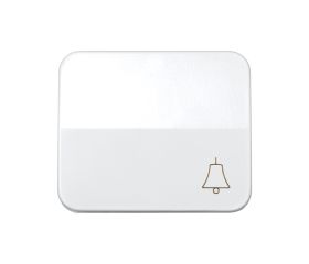 Tecla individual con grabado campana para pulsador blanco Simon 75