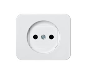 Tapa con dispositivo de seguridad para la base de enchufe bipolar blanco Simon 75