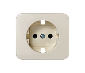 Tapa con dispositivo de seguridad para la base de enchufe schuko marfil Simon 75
