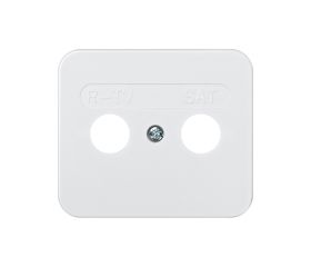 Placa para tomas inductivas de R-TV+SAT blanco Simon 75