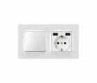 Base schuko con cargador USB C+C Simon 75