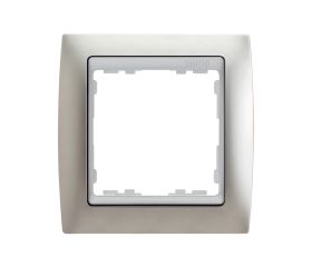 Marco para 1 elemento aluminio mate interior aluminio Simon 82