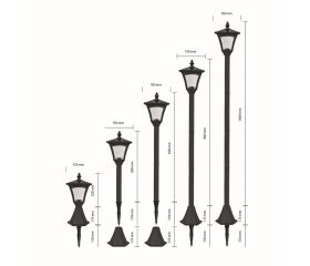 Farol Solar LED Casablanca 1,4 metros Luxform