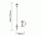 Farol Solar LED Casablanca 1,4 metros Luxform