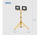 PROYECTOR LED 2X50W CON TRÍPODE SIMON