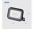 PROYECTOR LED SOLAR CCT 30W 500  LÚMENES LUZ NEUTRA 3000-4000-6000K IP65 Simon