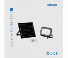 PROYECTOR LED SOLAR PIR 30W 500 LÚMENES LUZ NEUTRA 4000K IP65 Simon