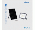 PROYECTOR LED SOLAR PIR 100W 1000  LÚMENES LUZ NEUTRA 4000K IP65 Simon