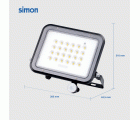 PROYECTOR LED SOLAR PIR 150W 1400  LÚMENES LUZ NEUTRA 4000K IP65 Simon