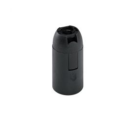 PORTALAMPARAS TERMOPLÁSTICO LISO E-14 NEGRO Simon Brico