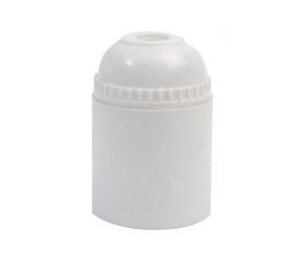 PORTALAMPARAS TERMOPLÁSTICO LISO E-27 BLANCO Simon Brico