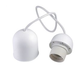 PORTALÁMPARAS COLGANTE E-27 BLANCO 60CM DE CABLE 2X0,75MM² Simon Brico
