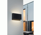 Aplique exterior Bern LED 12W 220V negro Luxform