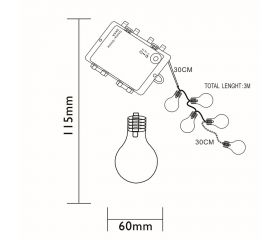 Guirnalda Decorativa Bombillas Blancas Luxform