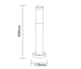 Farola Sobremuro Atlanta 45cm Luxform