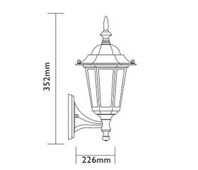 APLIQUE ASCENDENTE ORLANDO NEGRO E-27 60W 220V Luxform