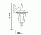 APLIQUE DESCENDENTE ORLANDO NEGRO E-27 60W 220V Luxform