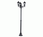 FAROL ORLANDO 3 LÁMPARAS 2,17M NEGRO E-27 3x60W 220V Luxform
