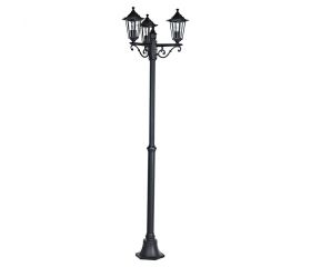 FAROL ORLANDO 3 LÁMPARAS 2,17M NEGRO E-27 3x60W 220V Luxform