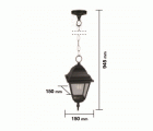 Farola Colgante Colorado Negro Luxform