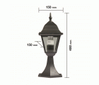 Farola Sobremuro Colorado Negro Luxform