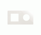 Kit 2 elementos Conmutador ancho pulsante + Clean Schuko Blanco
