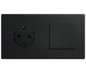 Kit 2 elementos hueco + Clean Schuko Negro Mate
