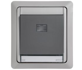 Conmutador monobloc IP55 10AX 250V~ gris Simon Aqua