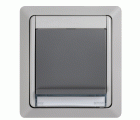 Base de enchufe schuko monobloc 10-16A 250V~ con t.t. lateral con embornamiento a tornillo gris Simon Aqua