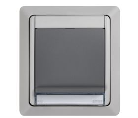 Base de enchufe schuko monobloc 10-16A 250V~ con t.t. lateral con embornamiento a tornillo gris Simon Aqua
