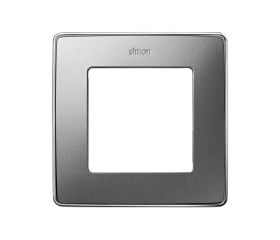 Marco para 1 elemento aluminio frío base cromo Simon 82 Detail Select