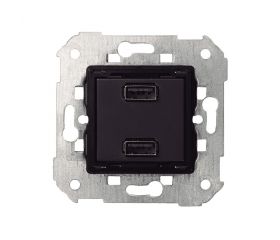 TOMA 2 CARGADOR USB 2.1A GRAFITO S82