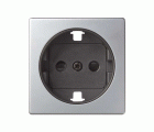 BASE ENCHUFE 2P+TT ALUMINIO
