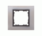 Marco para 1 elemento acero inox interior grafito Simon 82 Nature