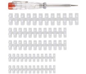 SET REGLETAS DE CONEXIÓN DE 4, 6 Y 10MM BLANCAS Y TESTER BUSCAPOLO SIMON BRICO