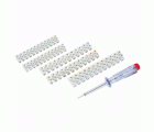 SET REGLETAS DE CONEXIÓN DE 4, 6 Y 10MM BLANCAS Y TESTER BUSCAPOLO SIMON BRICO