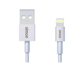 CABLE LIGHTNING - USB A BLANCO 1M SIMON