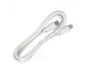 CABLE APANTALLADO CONEXIÓN ANTENA A TV 2,5 METROS BLANCO Simon Brico