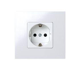 Pack 5 bases de enchufe schuko 16 A 250V~ con dispositivo seguridad y embornamiento a tornillo blanco Simon 27 Play