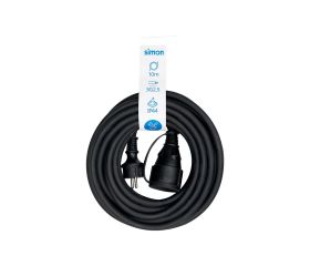PROLONGADOR PROFESIONAL 10M IP44 H07RN-F 3G2.5MM² 1 TOMA CON TAPA 16A 250V~ NEGRO SIMON