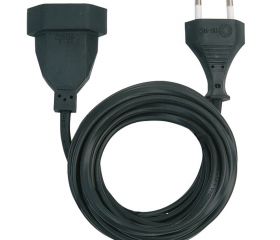 PROLONGADOR 3M H05VV-F 2X1MM² 10A 250V~ SIN TOMA TIERRA NEGRO SIMON